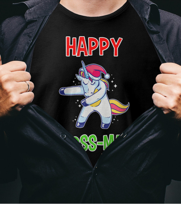 HAPPY FLOSS-MAS Unicorn Christmas Floss T-Shirt