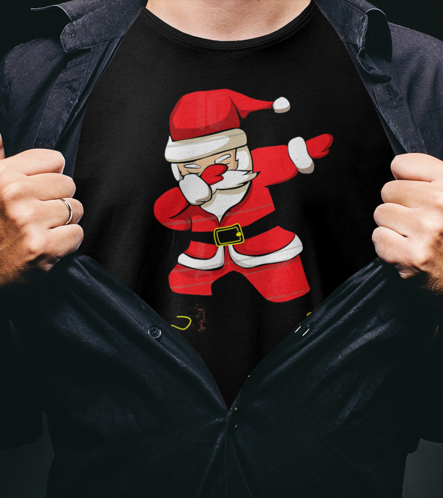 Dabbing Santa Christmas Santa College Dab Move Iconic Festive T-Shirt