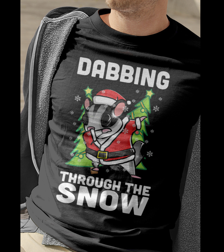 Dabbing Through The Snow Santa Sugar Glider T-Shirt