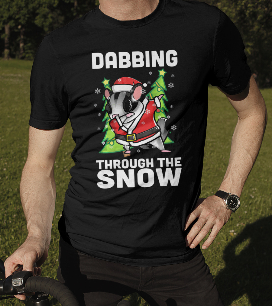 Dabbing Through The Snow Santa Sugar Glider T-Shirt