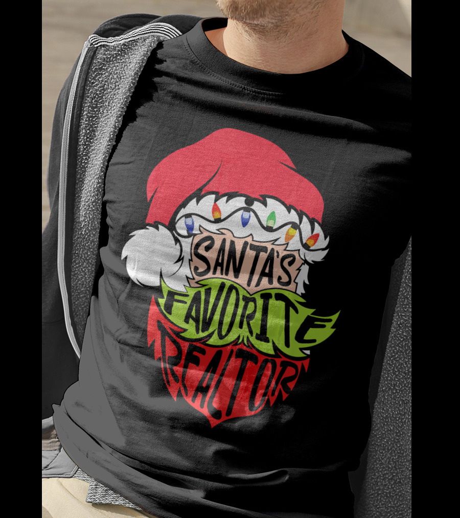 Santa's Favorite Realtor Christmas Santa T-Shirt