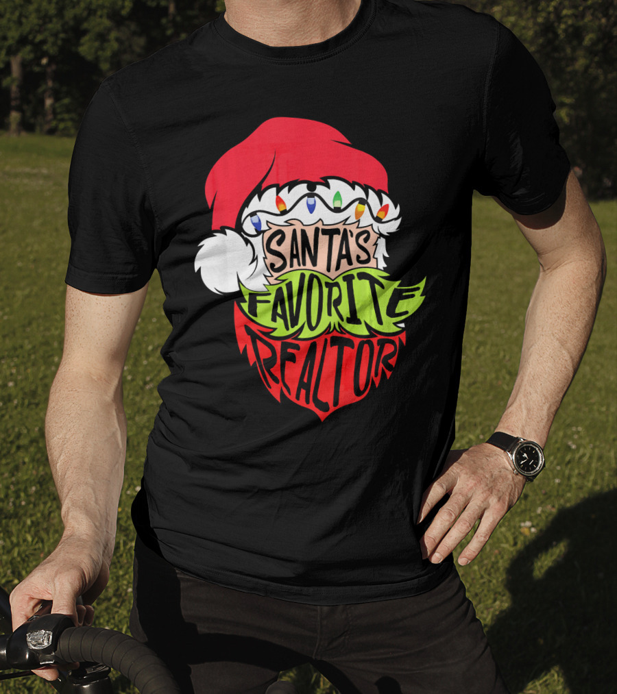 Santa's Favorite Realtor Christmas Santa T-Shirt