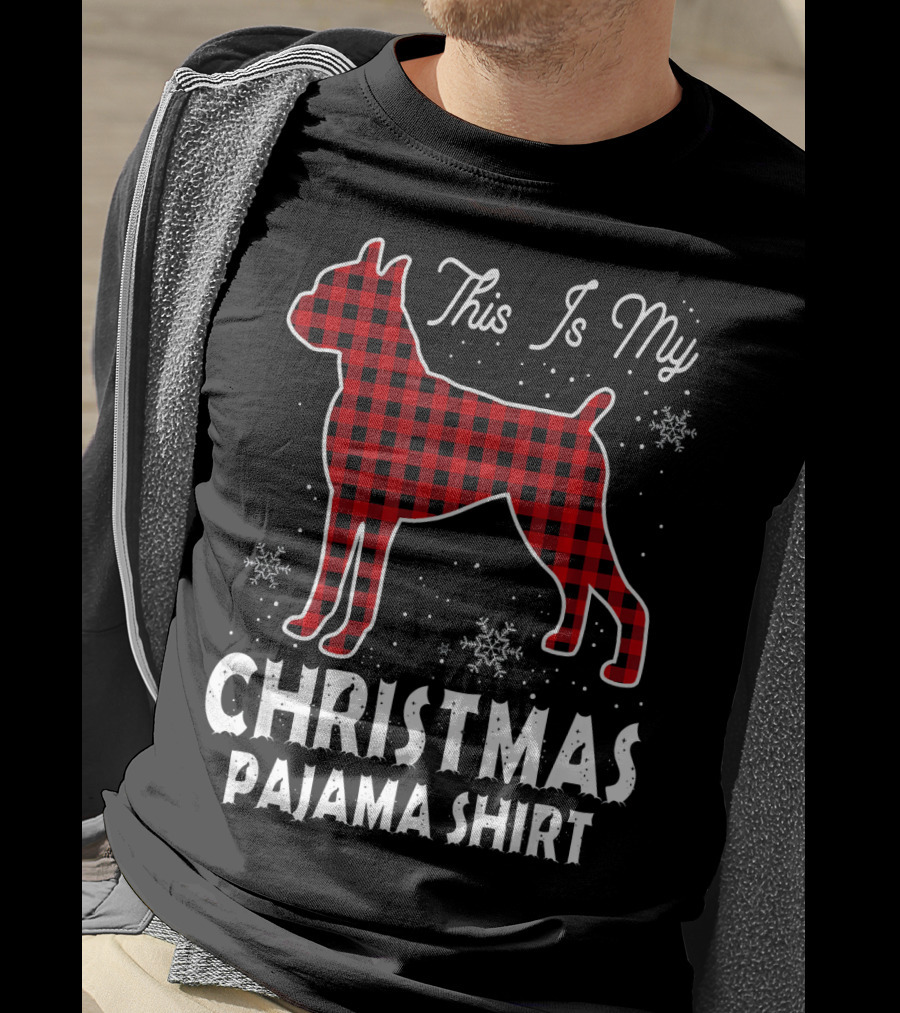 This Is My Christmas Boxer Dog Pajama T-Shirt