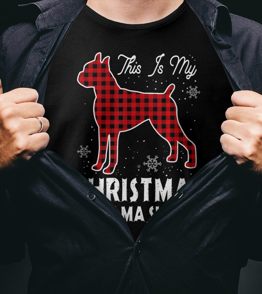 This Is My Christmas Boxer Dog Pajama T-Shirt