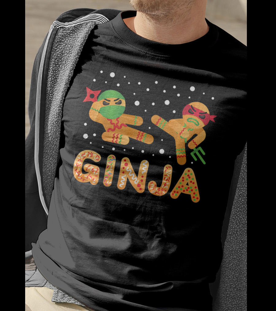 Ginja Gingerbread Man Ninja Cookie Fighters T-Shirt