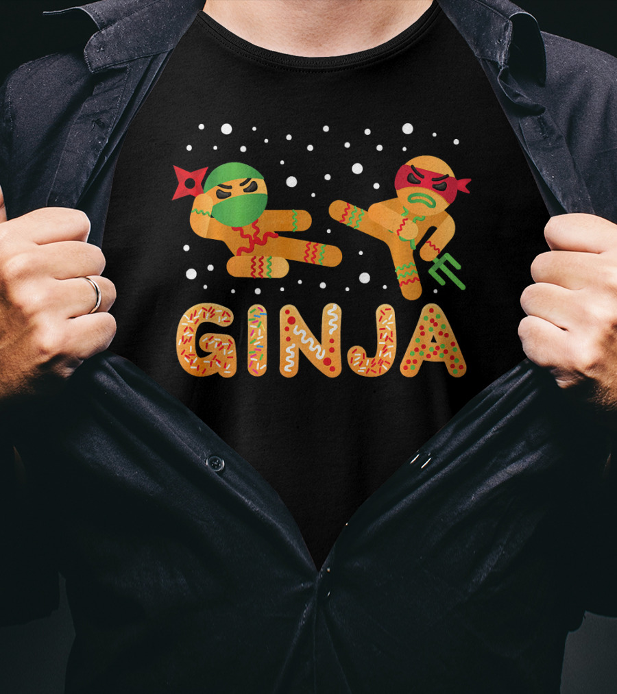 Ginja Gingerbread Man Ninja Cookie Fighters T-Shirt