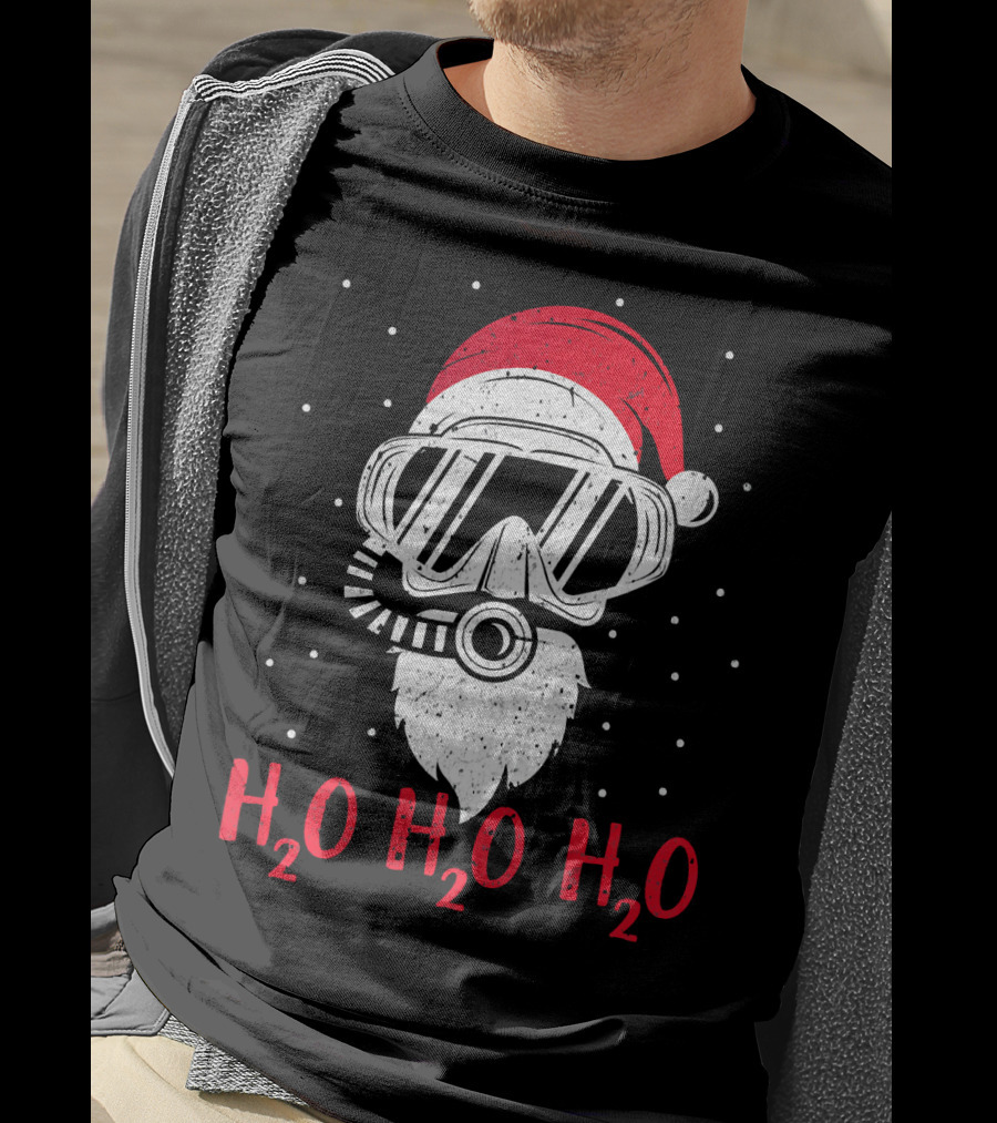 Santa Scuba Diving H2O H2O H2O T-Shirt