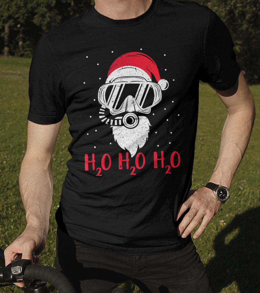 Santa Scuba Diving H2O H2O H2O T-Shirt