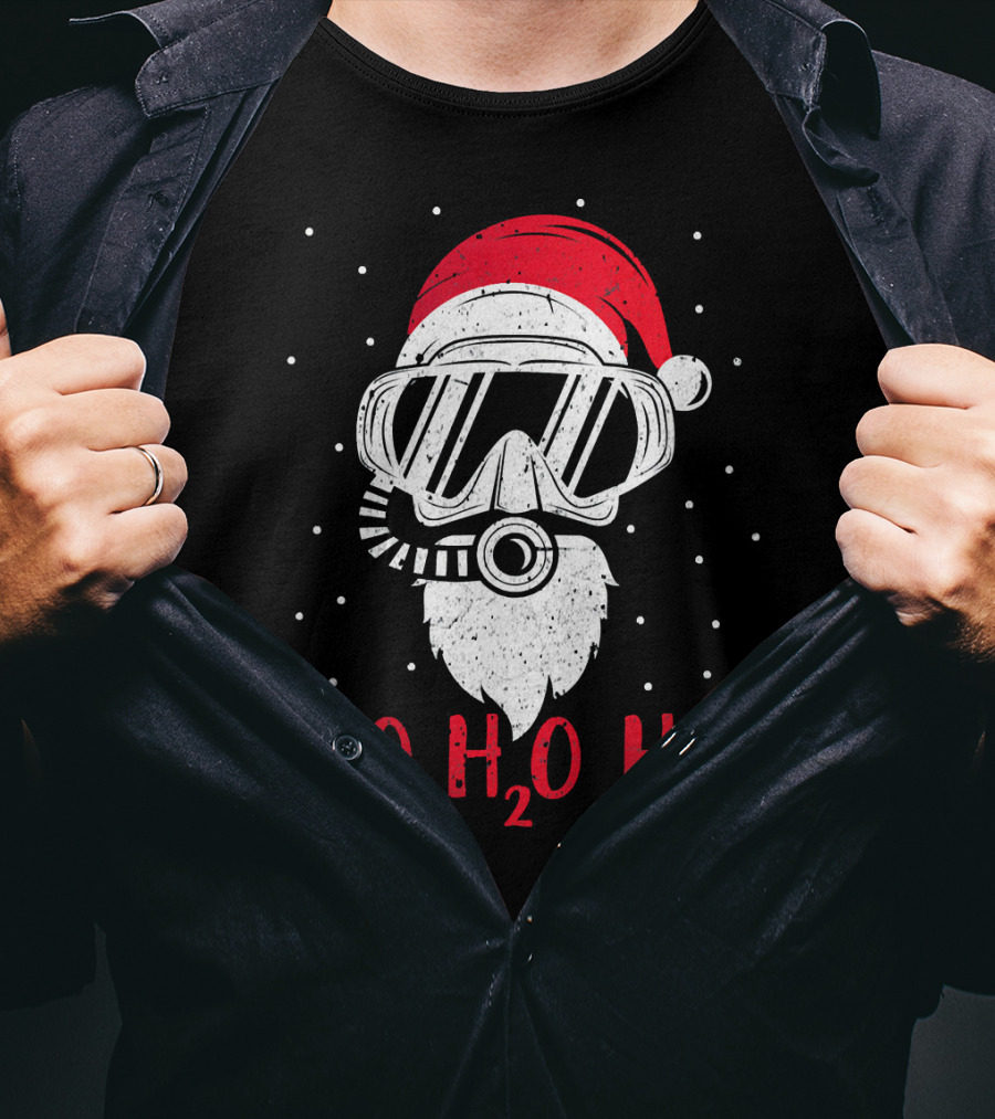 Santa Scuba Diving H2O H2O H2O T-Shirt
