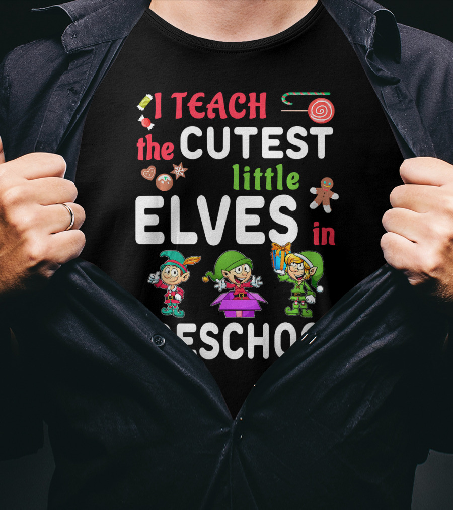 I Teach The Cutest Little Elves In Preschool T-Shirt