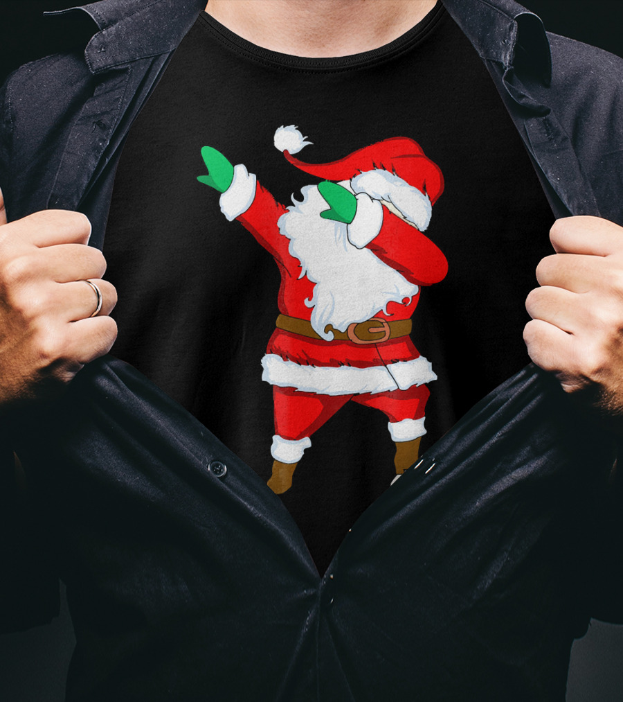 Santa Claus Dabbing With Soccer Ball T-Shirt