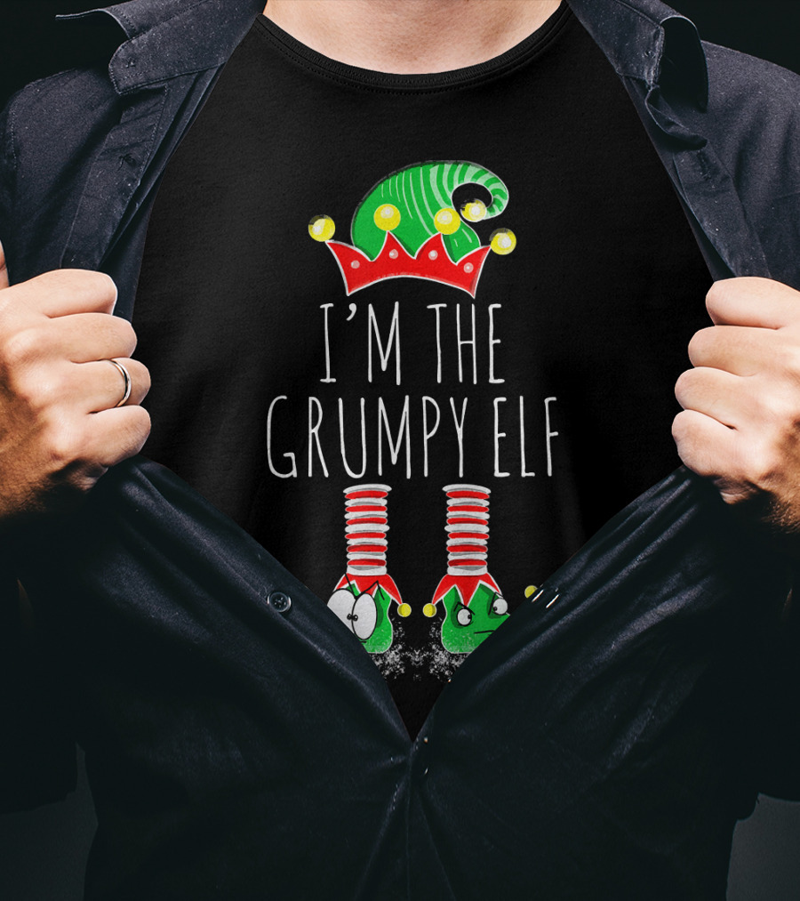 I'm The Grumpy Elf Christmas Elf Matching Family Me T-Shirt