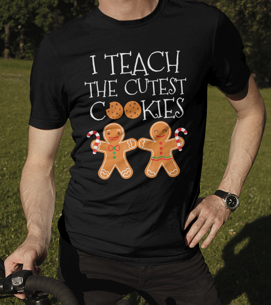 I Teach The Cutest Cookies Gingerbread Candy Cane T-Shirt