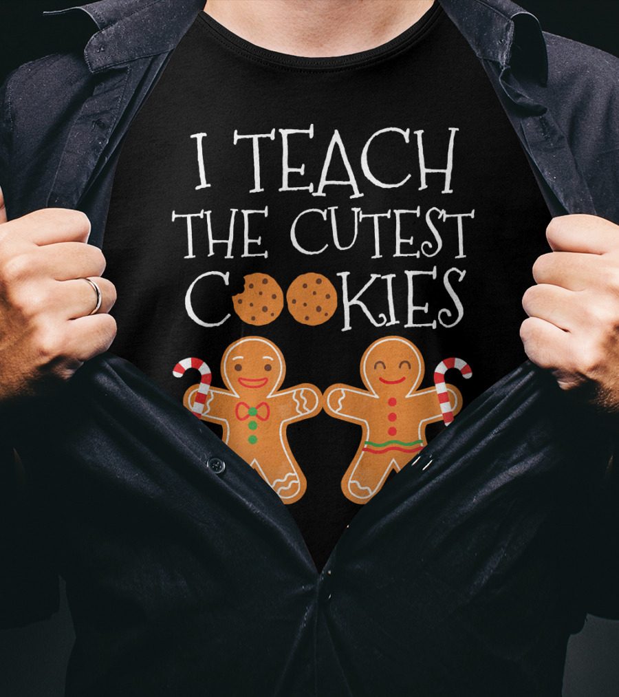 I Teach The Cutest Cookies Gingerbread Candy Cane T-Shirt