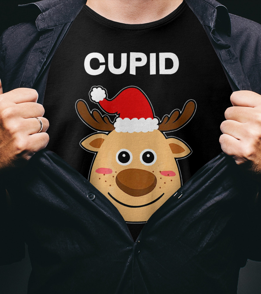 Santa Hat Reindeer Cupid T-Shirt
