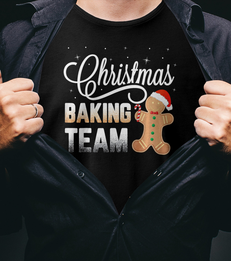 Christmas Baking Team Gingerbread Candy Cane Holiday T-Shirt