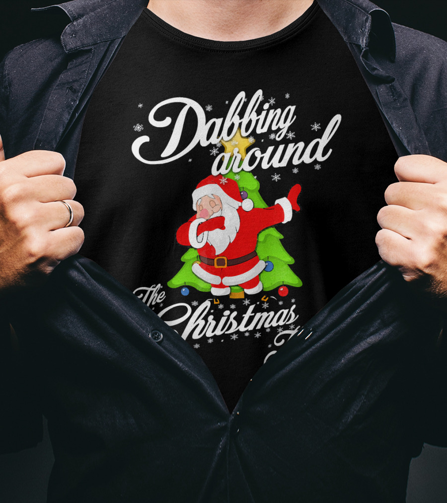 Dabbing Around The Christmas Tree Santa Claus T-Shirt