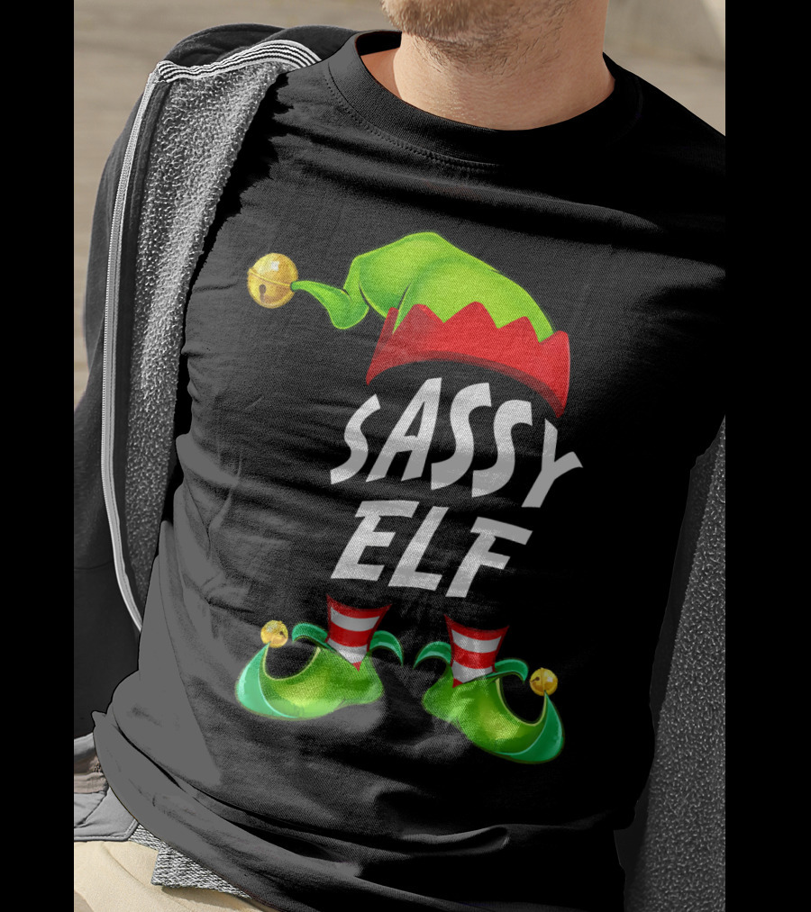Sassy Elf Christmas Funny Fam T-Shirt
