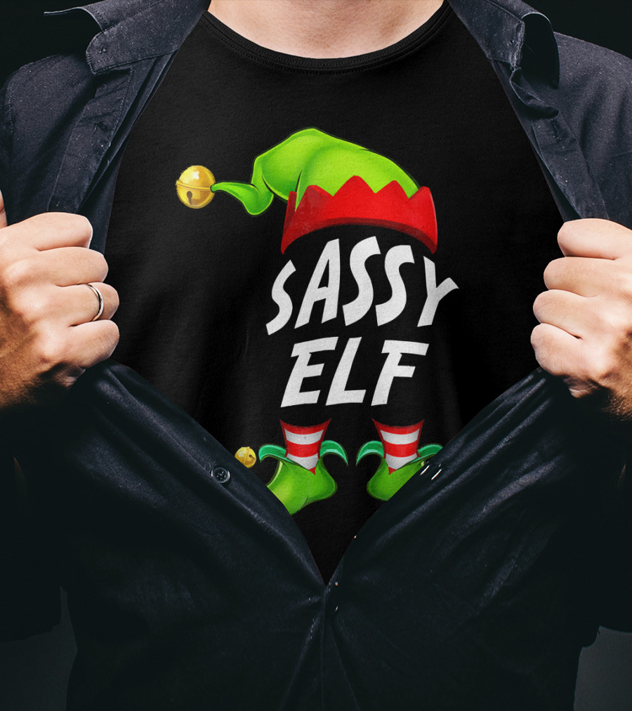 Sassy Elf Christmas Funny Fam T-Shirt