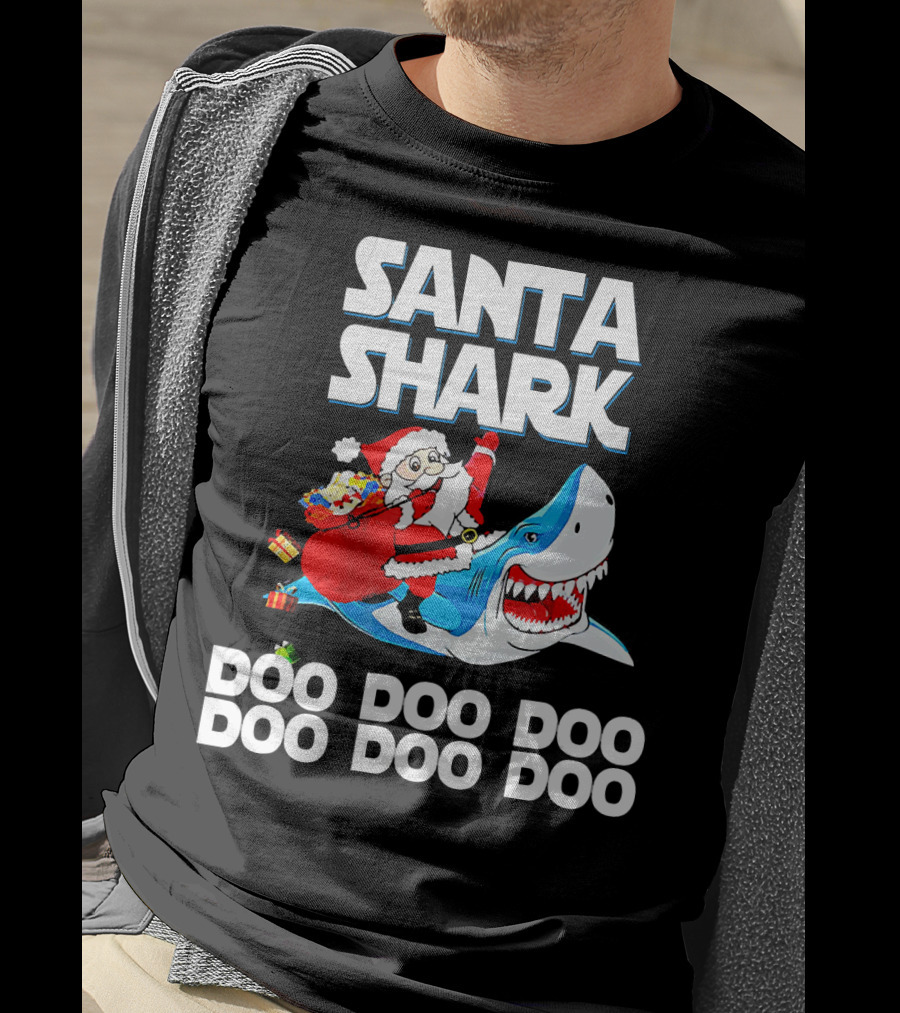 Santa Shark Doo Doo Doo Doo Doo Doo T-Shirt