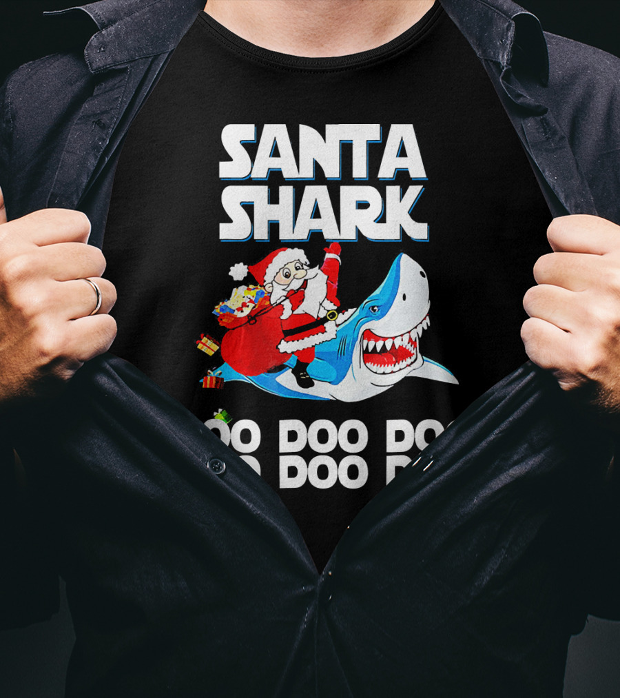 Santa Shark Doo Doo Doo Doo Doo Doo T-Shirt