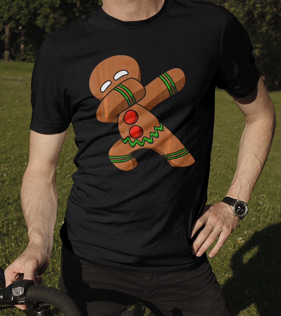 Dabbing Gingerbread Man Funny Christmas Cookie Dance T-Shirt