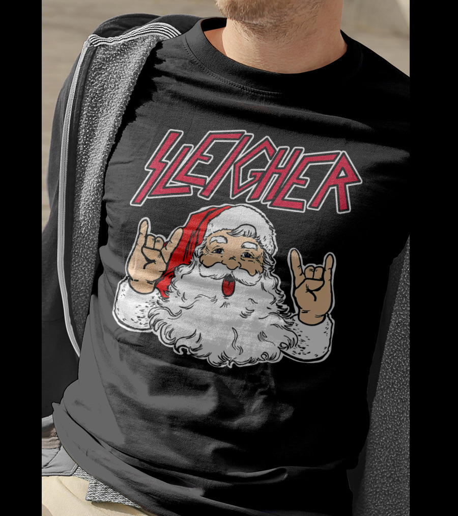 Santa Sleigher Funny Slayer Hail Santa T-Shirt