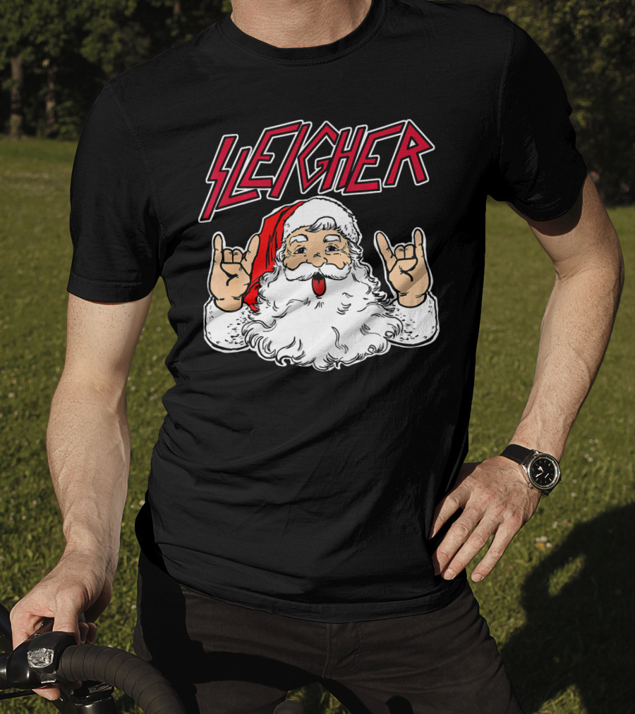 Santa Sleigher Funny Slayer Hail Santa T-Shirt