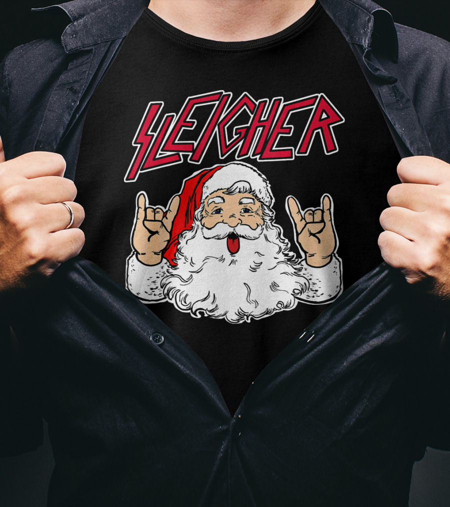 Santa Sleigher Funny Slayer Hail Santa T-Shirt