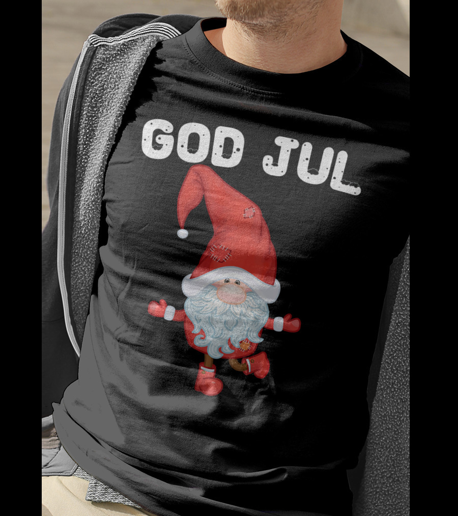 God Jul Santa Claus Swedish Merry Christmas Sweden T-Shirt