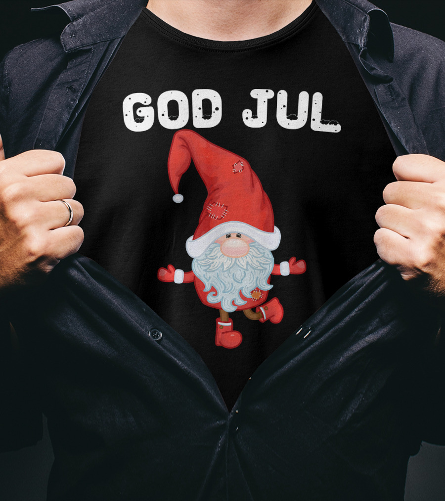 God Jul Santa Claus Swedish Merry Christmas Sweden T-Shirt