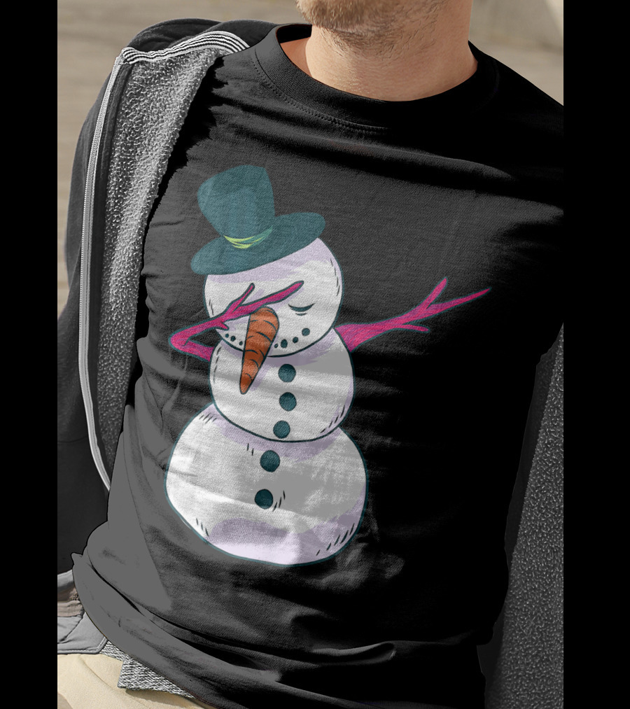 Christmas Snowman Dabbing Festive Dance Move T-Shirt
