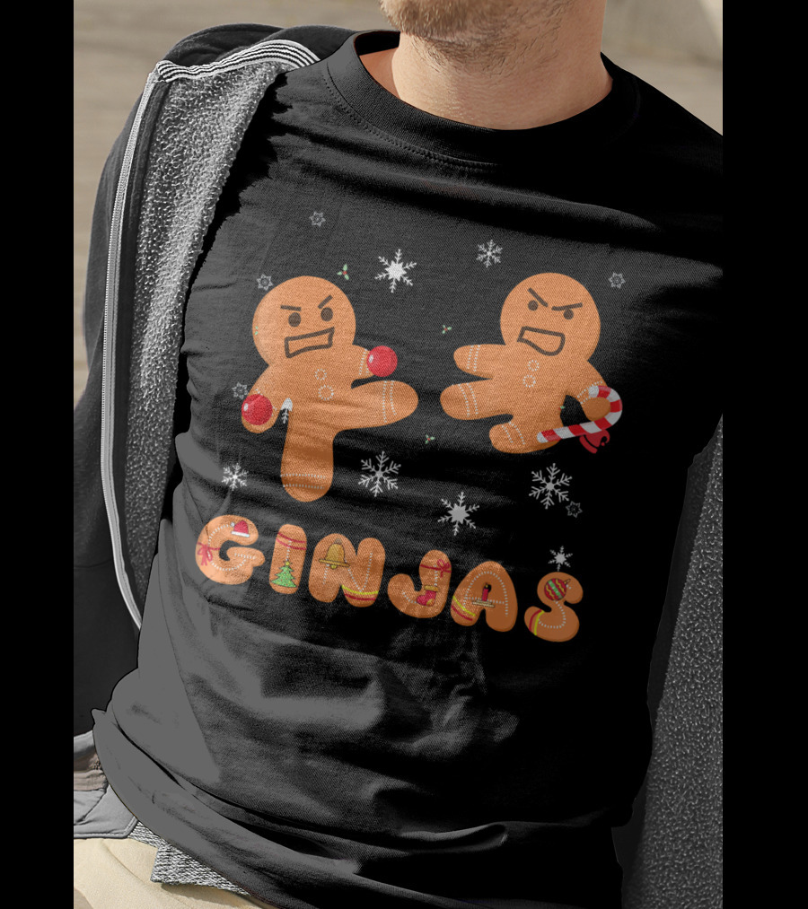 Ginjas Gingerbread Ninjas Holiday Fun T-Shirt