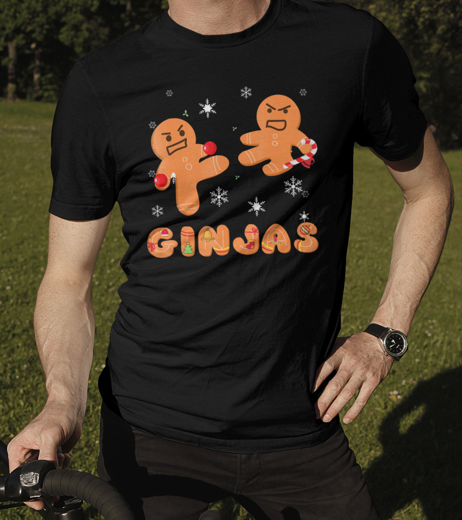 Ginjas Gingerbread Ninjas Holiday Fun T-Shirt