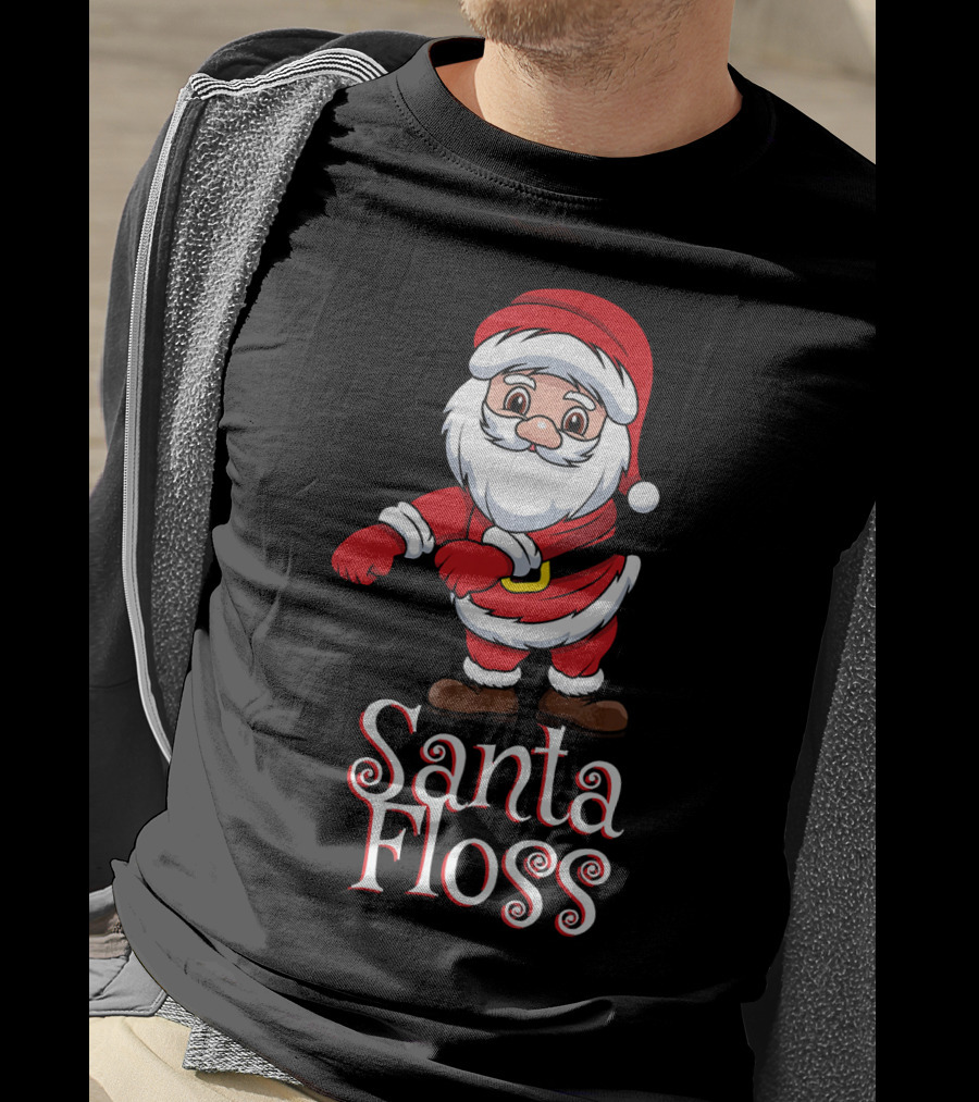 Santa Floss Christmas Hand Drawn Santa⟩ T-Shirt