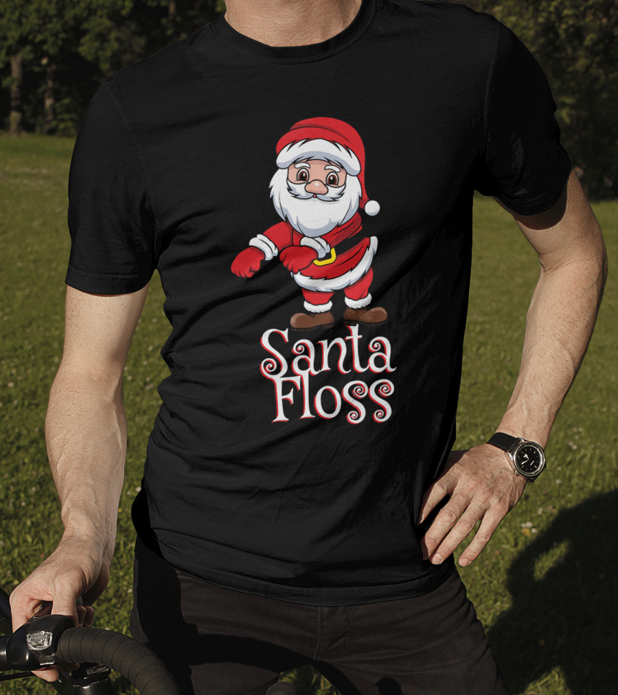 Santa Floss Christmas Hand Drawn Santa⟩ T-Shirt