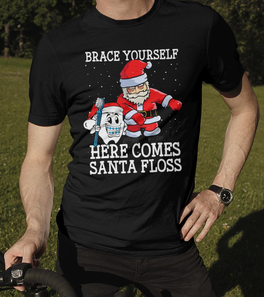 Brace Yourself Here Comes Santa Floss T-Shirt