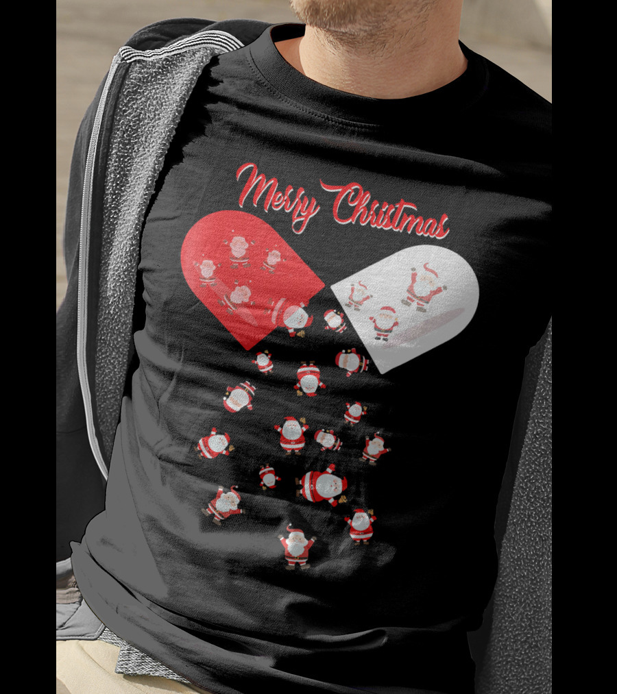 Merry Christmas Santa Capsule Fun T-Shirt