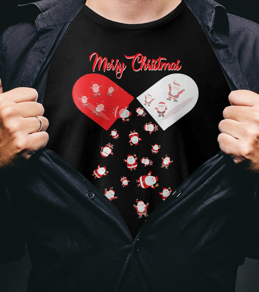 Merry Christmas Santa Capsule Fun T-Shirt