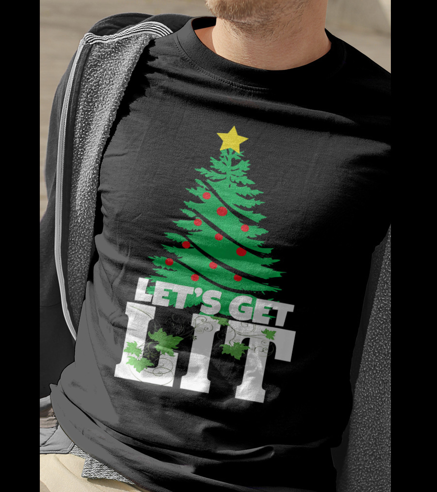 Let's Get Lit Christmas Tree T-Shirt