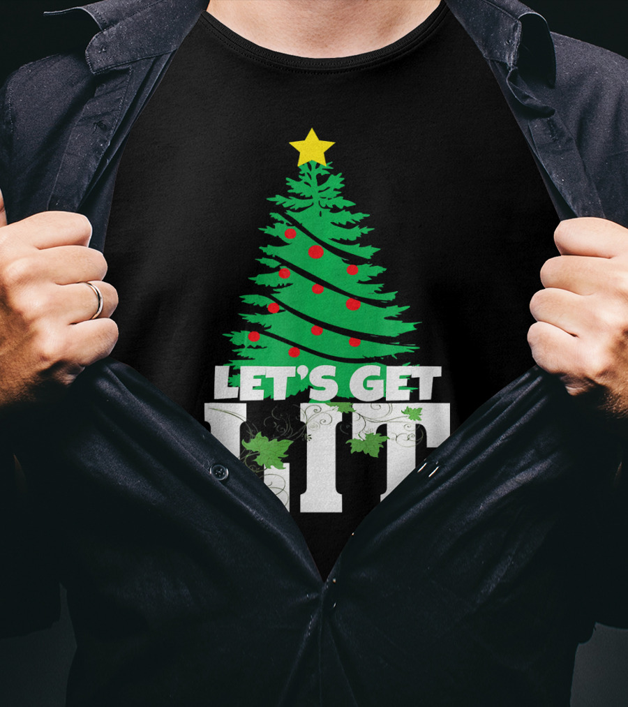 Let's Get Lit Christmas Tree T-Shirt