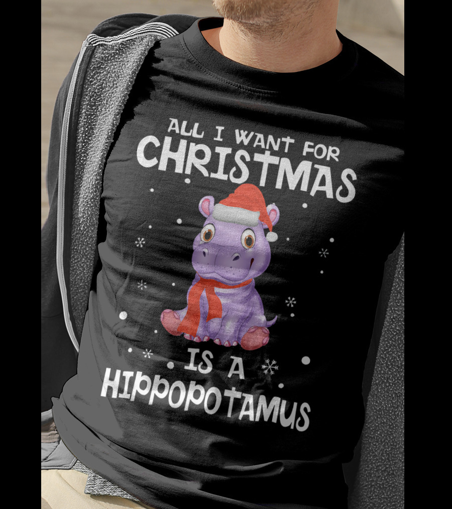 All I Want For Christmas Is A Hippopotamus T-Shirt