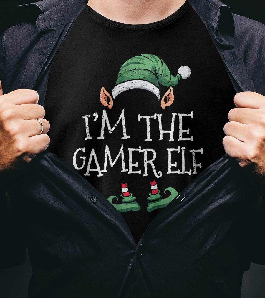 I'm The Gamer Elf Family Group Christmas T-Shirt