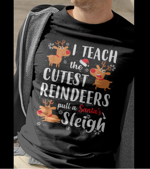 I Teach The Cutest Reindeers Pull A Santa's Sleigh T-Shirt