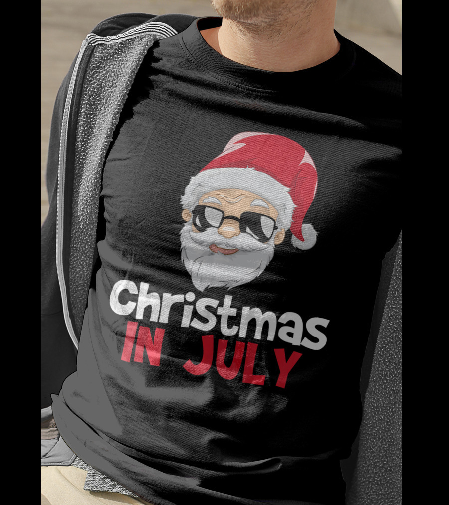 Christmas In July Santa Claus Iconic Holiday T-Shirt
