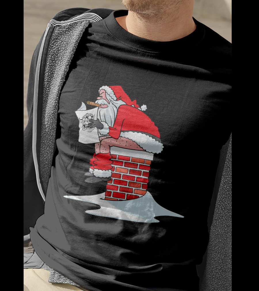 Merry Christmas Santa Claus Chimney Humor T-Shirt