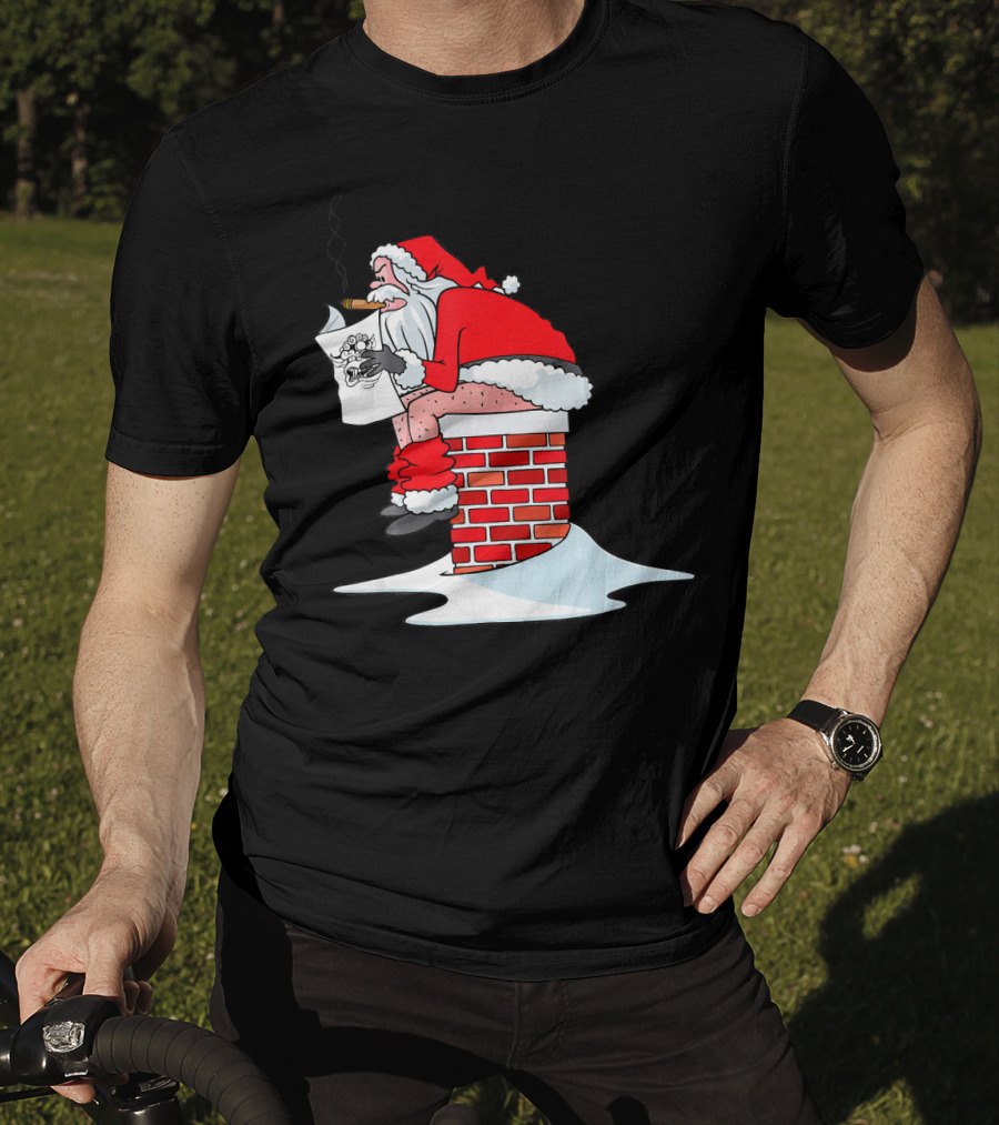 Merry Christmas Santa Claus Chimney Humor T-Shirt
