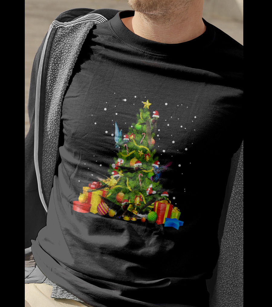 Funny Christmas Hummingbirds Bird Lover Holiday T-Shirt