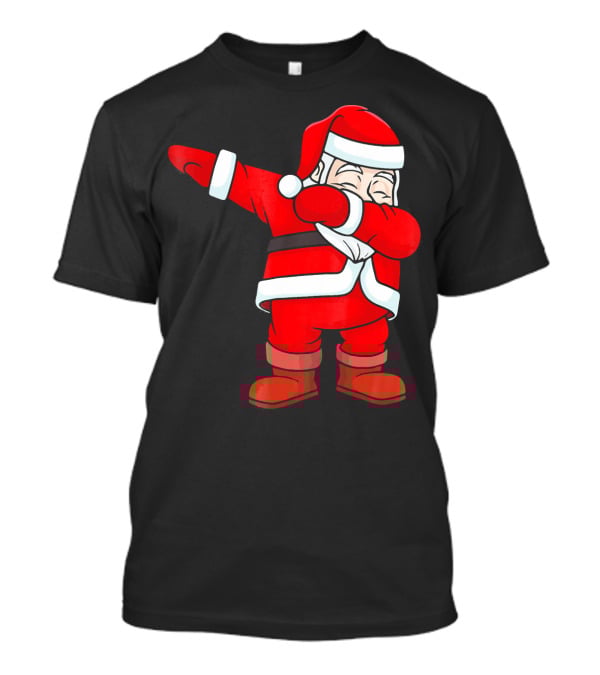 Dabbing Santa Claus Christmas Dance Pose Holiday Fun T-Shirt