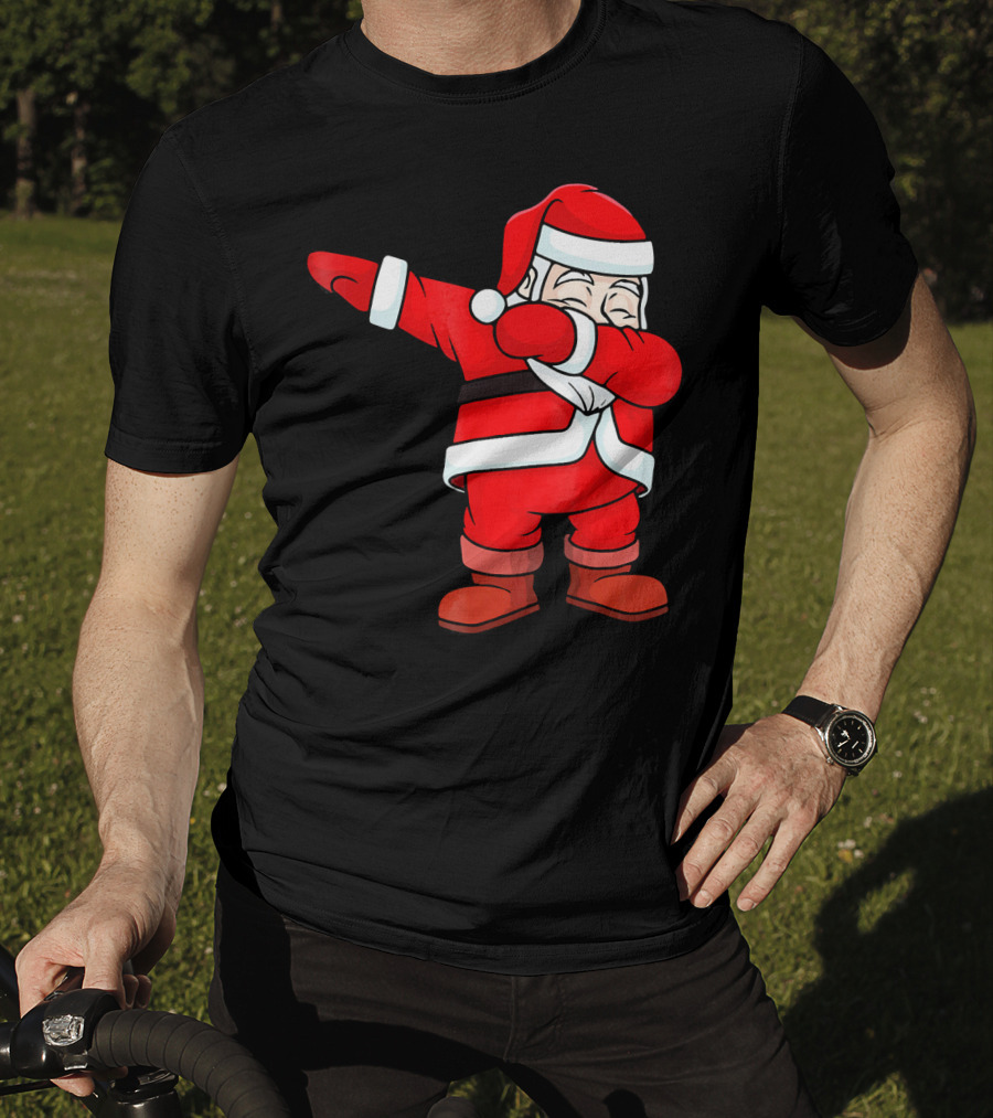 Dabbing Santa Claus Christmas Dance Pose Holiday Fun T-Shirt